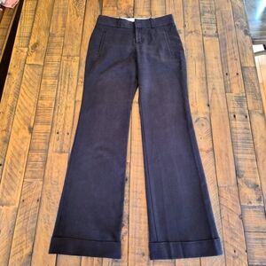 Banana Republic Brown Martin Fit Flare Trousers Size 0 Stretch Career Work